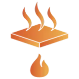 360-degree hot air circulation icon